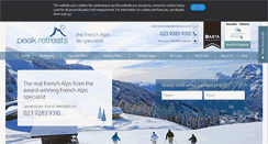 Desktop Screenshot of peakretreats.co.uk